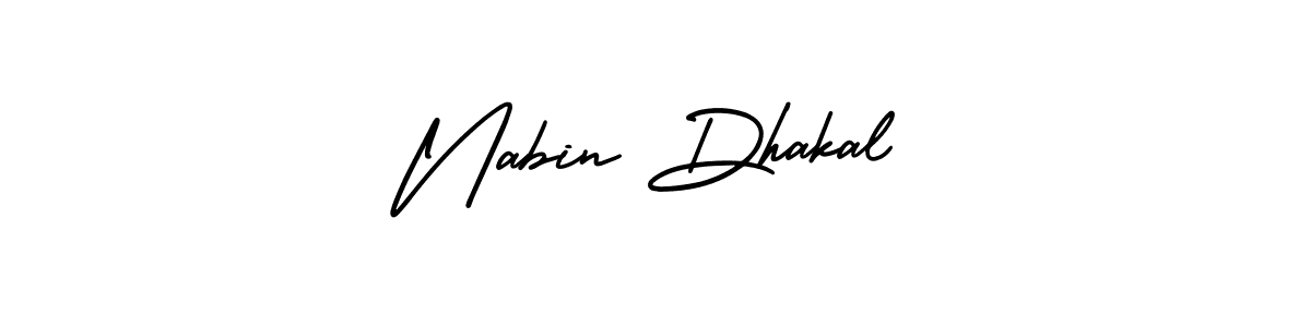 Use a signature maker to create a handwritten signature online. With this signature software, you can design (AmerikaSignatureDemo-Regular) your own signature for name Nabin Dhakal. Nabin Dhakal signature style 3 images and pictures png
