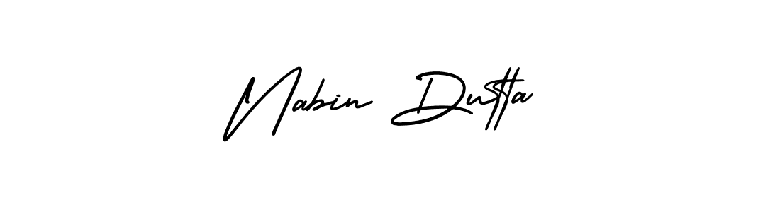 AmerikaSignatureDemo-Regular is a professional signature style that is perfect for those who want to add a touch of class to their signature. It is also a great choice for those who want to make their signature more unique. Get Nabin Dutta name to fancy signature for free. Nabin Dutta signature style 3 images and pictures png