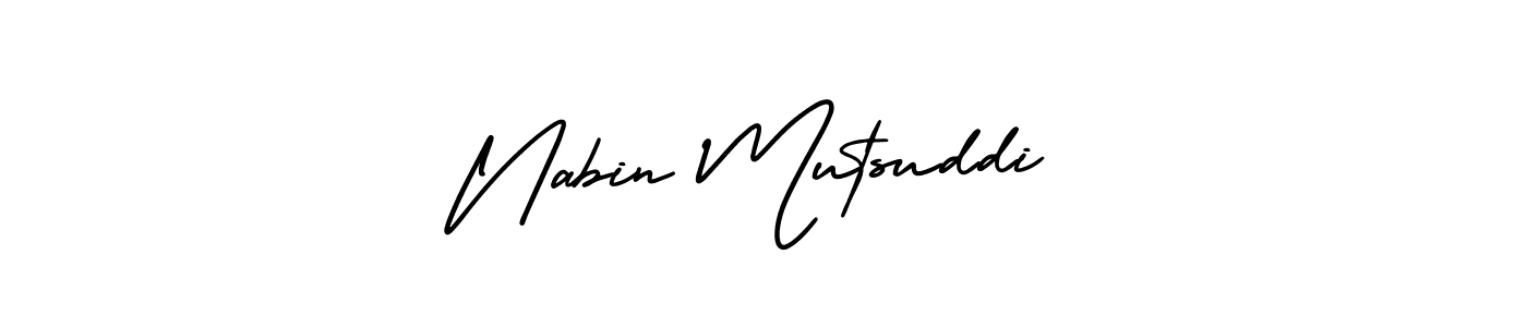 Also we have Nabin Mutsuddi name is the best signature style. Create professional handwritten signature collection using AmerikaSignatureDemo-Regular autograph style. Nabin Mutsuddi signature style 3 images and pictures png