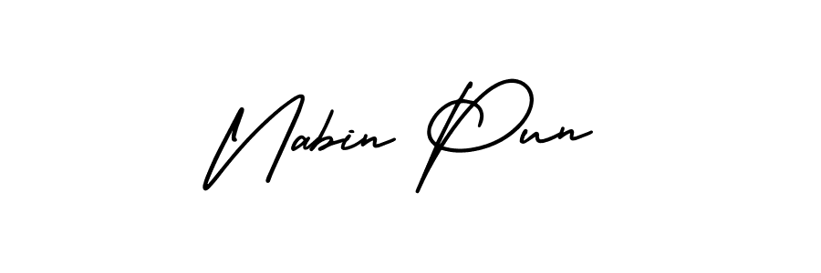 Also You can easily find your signature by using the search form. We will create Nabin Pun name handwritten signature images for you free of cost using AmerikaSignatureDemo-Regular sign style. Nabin Pun signature style 3 images and pictures png