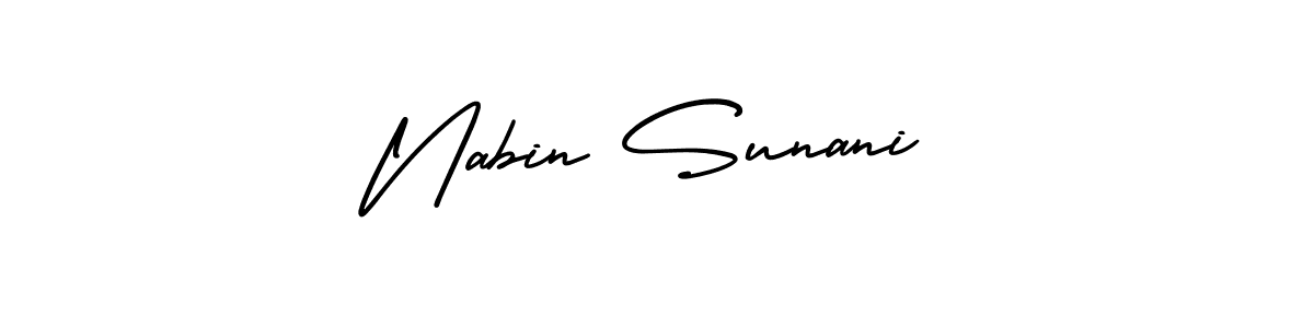 You can use this online signature creator to create a handwritten signature for the name Nabin Sunani. This is the best online autograph maker. Nabin Sunani signature style 3 images and pictures png