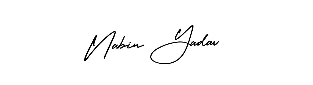 It looks lik you need a new signature style for name Nabin Yadav. Design unique handwritten (AmerikaSignatureDemo-Regular) signature with our free signature maker in just a few clicks. Nabin Yadav signature style 3 images and pictures png