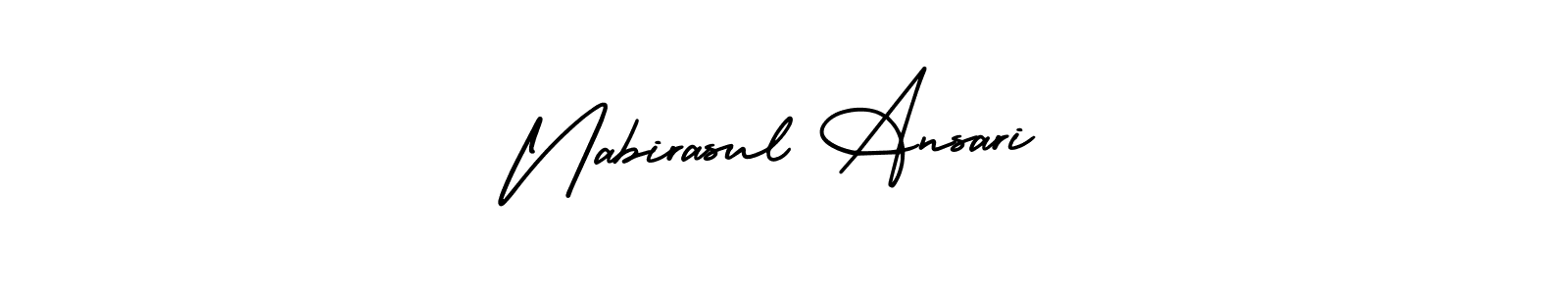 if you are searching for the best signature style for your name Nabirasul Ansari. so please give up your signature search. here we have designed multiple signature styles  using AmerikaSignatureDemo-Regular. Nabirasul Ansari signature style 3 images and pictures png