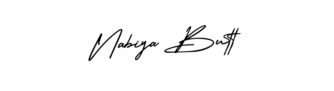 Similarly AmerikaSignatureDemo-Regular is the best handwritten signature design. Signature creator online .You can use it as an online autograph creator for name Nabiya Butt. Nabiya Butt signature style 3 images and pictures png