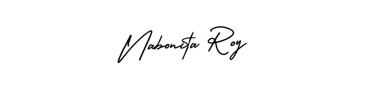 Use a signature maker to create a handwritten signature online. With this signature software, you can design (AmerikaSignatureDemo-Regular) your own signature for name Nabonita Roy. Nabonita Roy signature style 3 images and pictures png