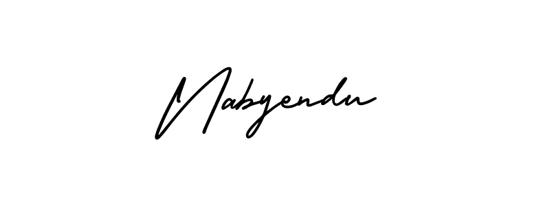 Design your own signature with our free online signature maker. With this signature software, you can create a handwritten (AmerikaSignatureDemo-Regular) signature for name Nabyendu. Nabyendu signature style 3 images and pictures png