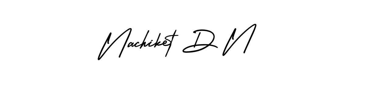 This is the best signature style for the Nachiket D N name. Also you like these signature font (AmerikaSignatureDemo-Regular). Mix name signature. Nachiket D N signature style 3 images and pictures png