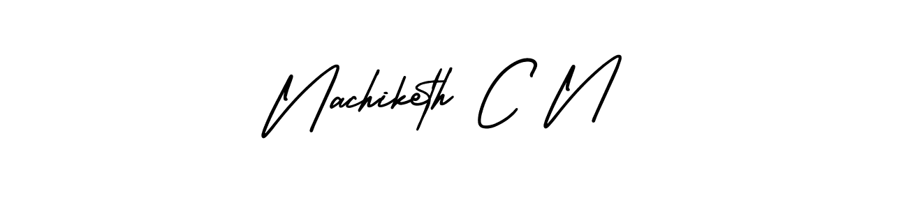 It looks lik you need a new signature style for name Nachiketh C N. Design unique handwritten (AmerikaSignatureDemo-Regular) signature with our free signature maker in just a few clicks. Nachiketh C N signature style 3 images and pictures png