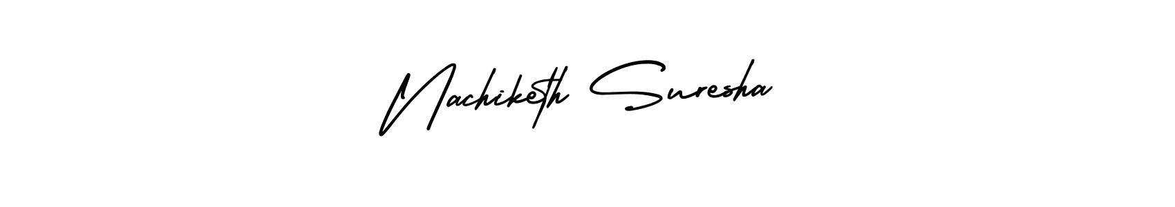 Design your own signature with our free online signature maker. With this signature software, you can create a handwritten (AmerikaSignatureDemo-Regular) signature for name Nachiketh Suresha. Nachiketh Suresha signature style 3 images and pictures png