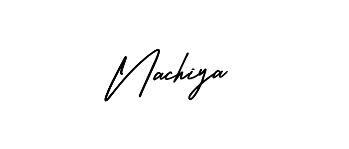 How to make Nachiya signature? AmerikaSignatureDemo-Regular is a professional autograph style. Create handwritten signature for Nachiya name. Nachiya signature style 3 images and pictures png