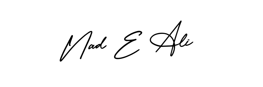Make a short Nad E Ali signature style. Manage your documents anywhere anytime using AmerikaSignatureDemo-Regular. Create and add eSignatures, submit forms, share and send files easily. Nad E Ali signature style 3 images and pictures png