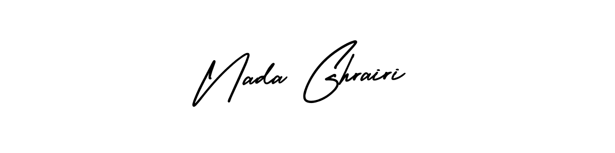 Similarly AmerikaSignatureDemo-Regular is the best handwritten signature design. Signature creator online .You can use it as an online autograph creator for name Nada Ghrairi. Nada Ghrairi signature style 3 images and pictures png