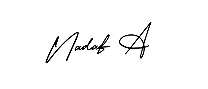 Make a beautiful signature design for name Nadaf A. Use this online signature maker to create a handwritten signature for free. Nadaf A signature style 3 images and pictures png