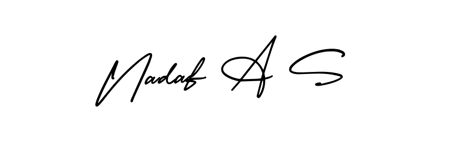 How to Draw Nadaf A S signature style? AmerikaSignatureDemo-Regular is a latest design signature styles for name Nadaf A S. Nadaf A S signature style 3 images and pictures png