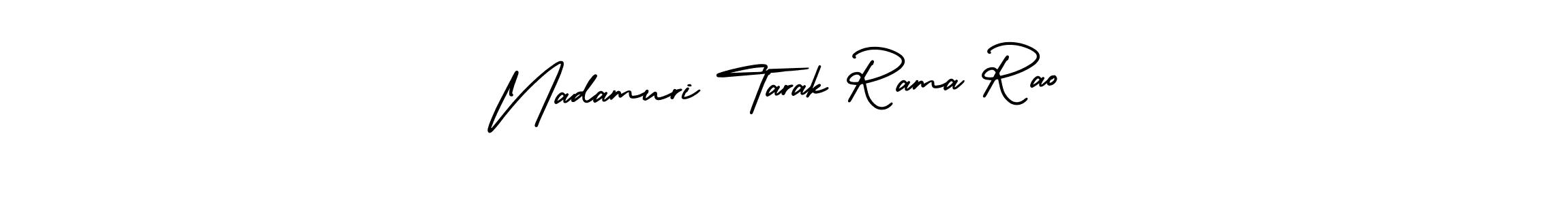 Use a signature maker to create a handwritten signature online. With this signature software, you can design (AmerikaSignatureDemo-Regular) your own signature for name Nadamuri Tarak Rama Rao. Nadamuri Tarak Rama Rao signature style 3 images and pictures png
