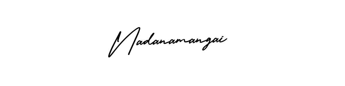 Use a signature maker to create a handwritten signature online. With this signature software, you can design (AmerikaSignatureDemo-Regular) your own signature for name Nadanamangai. Nadanamangai signature style 3 images and pictures png