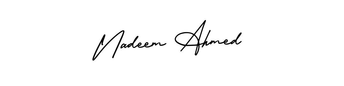 It looks lik you need a new signature style for name Nadeem Ahmed. Design unique handwritten (AmerikaSignatureDemo-Regular) signature with our free signature maker in just a few clicks. Nadeem Ahmed signature style 3 images and pictures png