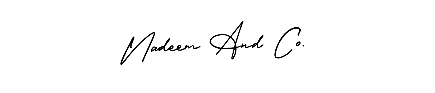 You can use this online signature creator to create a handwritten signature for the name Nadeem And Co.. This is the best online autograph maker. Nadeem And Co. signature style 3 images and pictures png