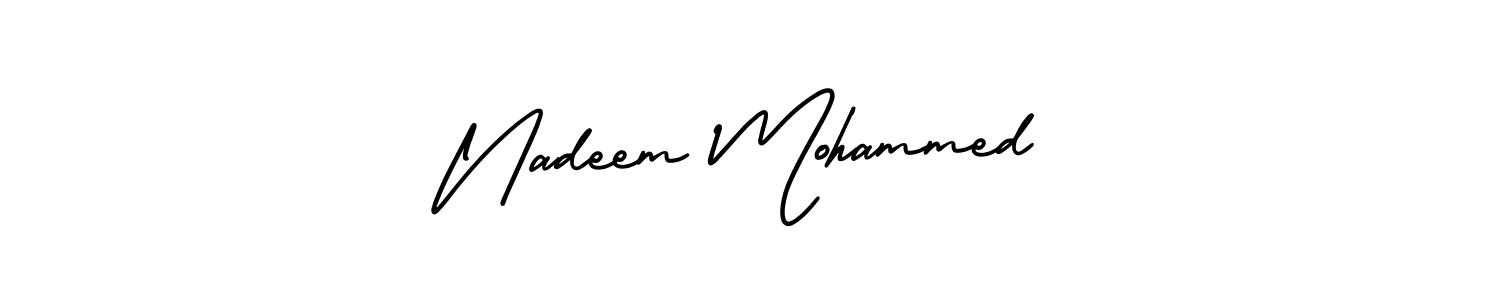 Check out images of Autograph of Nadeem Mohammed name. Actor Nadeem Mohammed Signature Style. AmerikaSignatureDemo-Regular is a professional sign style online. Nadeem Mohammed signature style 3 images and pictures png