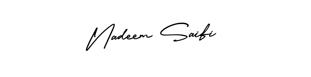 Similarly AmerikaSignatureDemo-Regular is the best handwritten signature design. Signature creator online .You can use it as an online autograph creator for name Nadeem Saifi. Nadeem Saifi signature style 3 images and pictures png