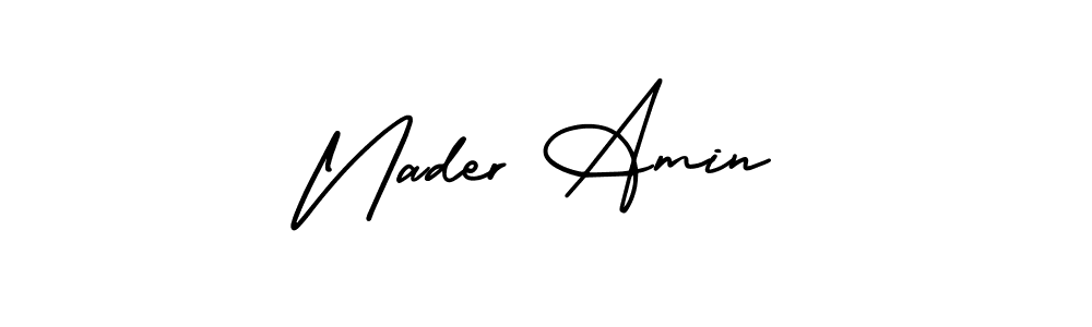 if you are searching for the best signature style for your name Nader Amin. so please give up your signature search. here we have designed multiple signature styles  using AmerikaSignatureDemo-Regular. Nader Amin signature style 3 images and pictures png