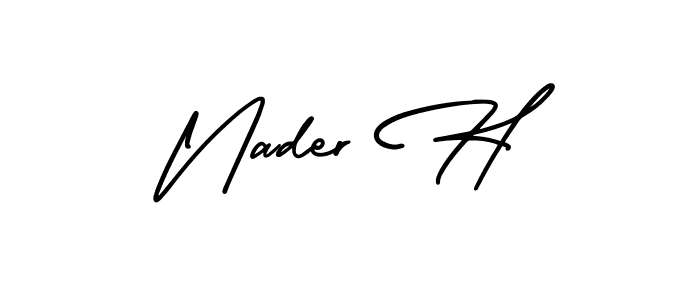 Here are the top 10 professional signature styles for the name Nader H. These are the best autograph styles you can use for your name. Nader H signature style 3 images and pictures png