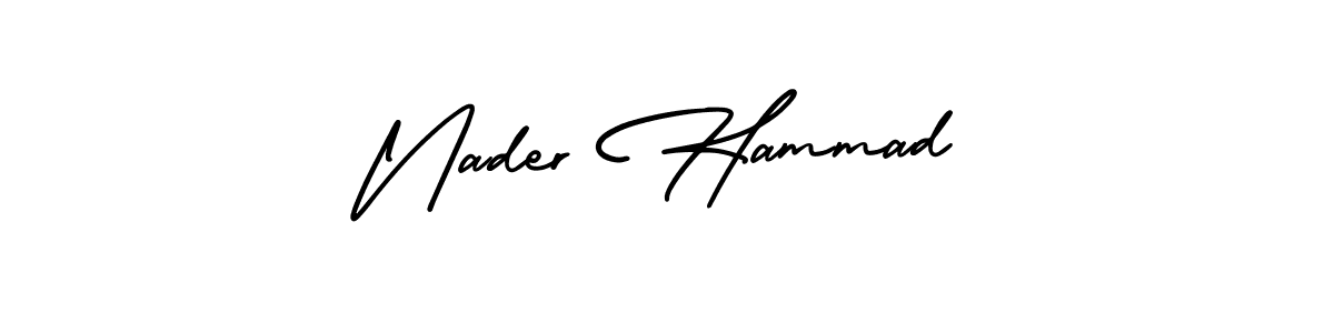 AmerikaSignatureDemo-Regular is a professional signature style that is perfect for those who want to add a touch of class to their signature. It is also a great choice for those who want to make their signature more unique. Get Nader Hammad name to fancy signature for free. Nader Hammad signature style 3 images and pictures png