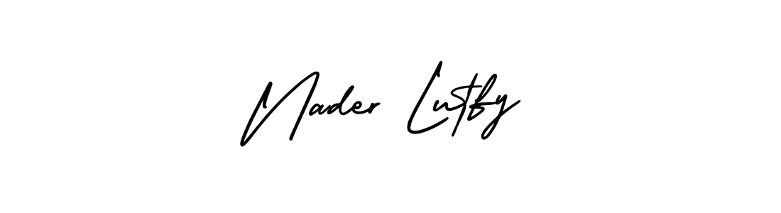 Create a beautiful signature design for name Nader Lutfy. With this signature (AmerikaSignatureDemo-Regular) fonts, you can make a handwritten signature for free. Nader Lutfy signature style 3 images and pictures png