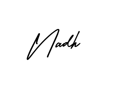 Best and Professional Signature Style for Nadh. AmerikaSignatureDemo-Regular Best Signature Style Collection. Nadh signature style 3 images and pictures png