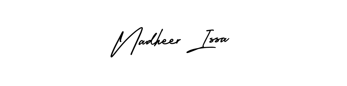 Also You can easily find your signature by using the search form. We will create Nadheer Issa name handwritten signature images for you free of cost using AmerikaSignatureDemo-Regular sign style. Nadheer Issa signature style 3 images and pictures png