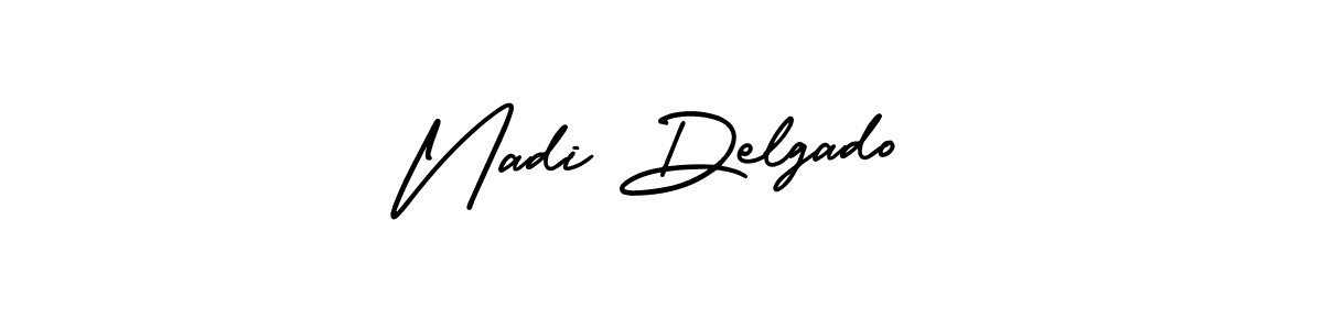 How to Draw Nadi Delgado signature style? AmerikaSignatureDemo-Regular is a latest design signature styles for name Nadi Delgado. Nadi Delgado signature style 3 images and pictures png