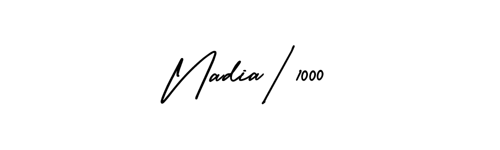 Also You can easily find your signature by using the search form. We will create Nadia/1000 name handwritten signature images for you free of cost using AmerikaSignatureDemo-Regular sign style. Nadia/1000 signature style 3 images and pictures png