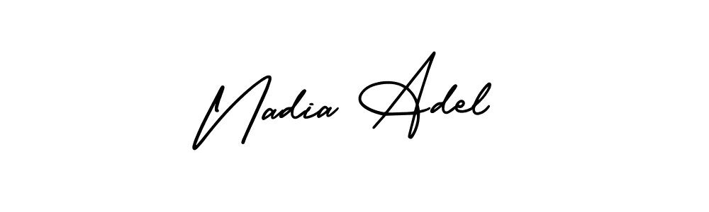 Nadia Adel stylish signature style. Best Handwritten Sign (AmerikaSignatureDemo-Regular) for my name. Handwritten Signature Collection Ideas for my name Nadia Adel. Nadia Adel signature style 3 images and pictures png