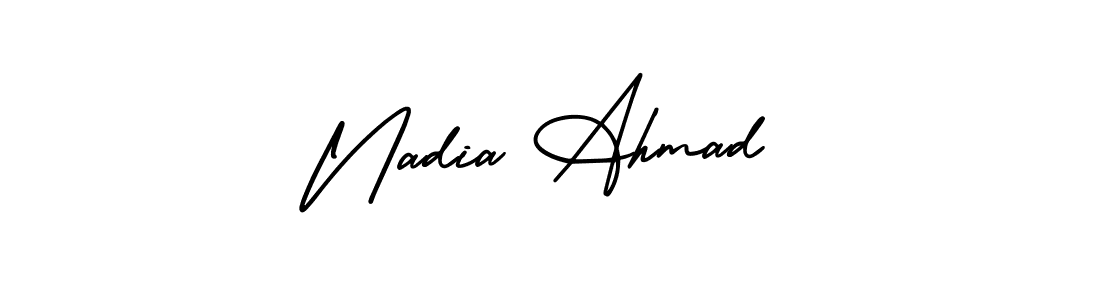 Create a beautiful signature design for name Nadia Ahmad. With this signature (AmerikaSignatureDemo-Regular) fonts, you can make a handwritten signature for free. Nadia Ahmad signature style 3 images and pictures png