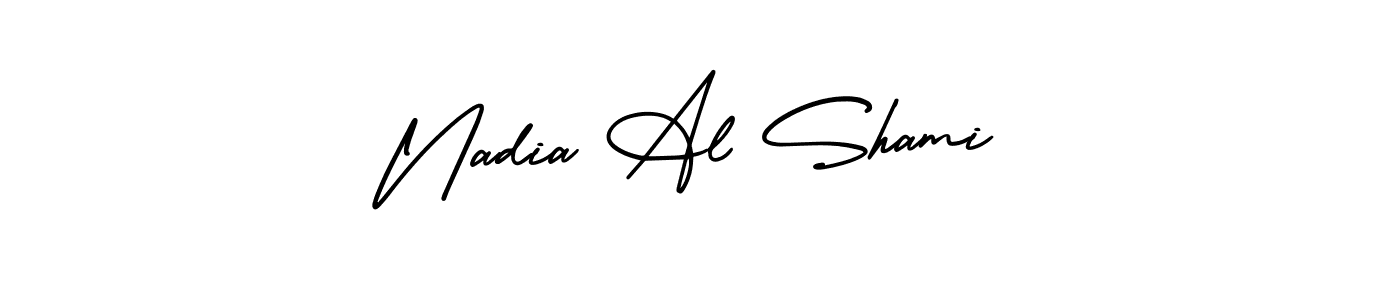 Design your own signature with our free online signature maker. With this signature software, you can create a handwritten (AmerikaSignatureDemo-Regular) signature for name Nadia Al Shami. Nadia Al Shami signature style 3 images and pictures png