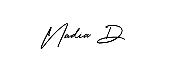 This is the best signature style for the Nadia D name. Also you like these signature font (AmerikaSignatureDemo-Regular). Mix name signature. Nadia D signature style 3 images and pictures png