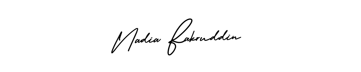 It looks lik you need a new signature style for name Nadia Fakruddin. Design unique handwritten (AmerikaSignatureDemo-Regular) signature with our free signature maker in just a few clicks. Nadia Fakruddin signature style 3 images and pictures png