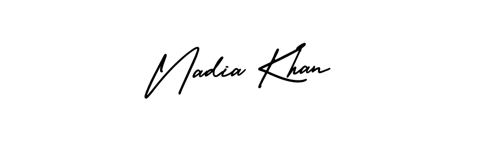 Nadia Khan stylish signature style. Best Handwritten Sign (AmerikaSignatureDemo-Regular) for my name. Handwritten Signature Collection Ideas for my name Nadia Khan. Nadia Khan signature style 3 images and pictures png