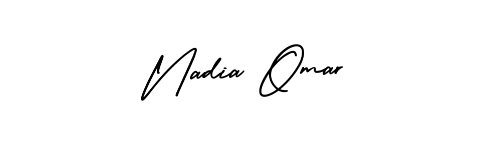 How to make Nadia Omar signature? AmerikaSignatureDemo-Regular is a professional autograph style. Create handwritten signature for Nadia Omar name. Nadia Omar signature style 3 images and pictures png