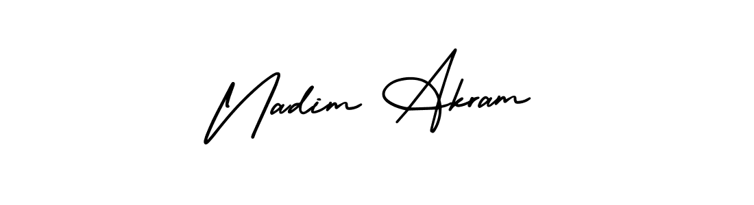Similarly AmerikaSignatureDemo-Regular is the best handwritten signature design. Signature creator online .You can use it as an online autograph creator for name Nadim Akram. Nadim Akram signature style 3 images and pictures png