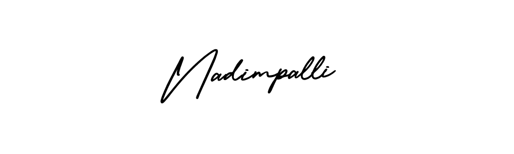 Nadimpalli stylish signature style. Best Handwritten Sign (AmerikaSignatureDemo-Regular) for my name. Handwritten Signature Collection Ideas for my name Nadimpalli. Nadimpalli signature style 3 images and pictures png