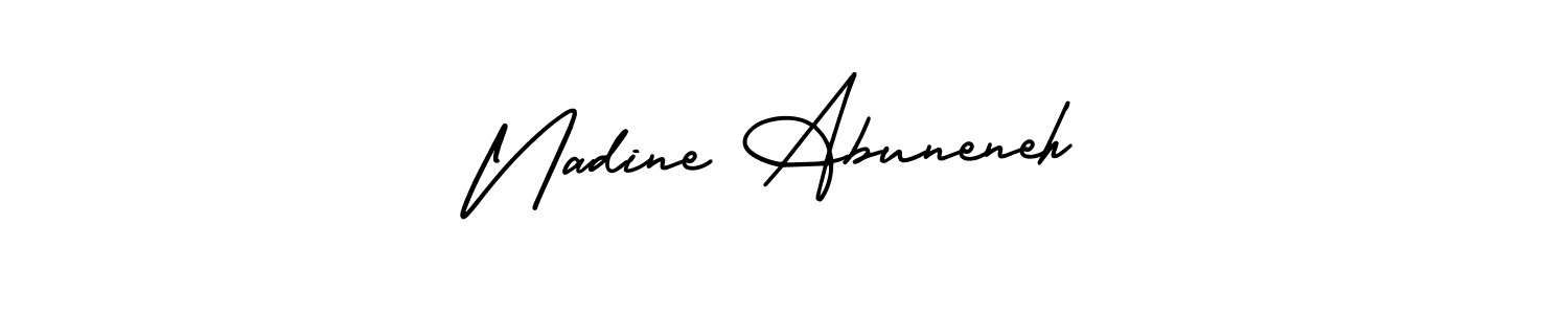 Make a beautiful signature design for name Nadine Abuneneh. With this signature (AmerikaSignatureDemo-Regular) style, you can create a handwritten signature for free. Nadine Abuneneh signature style 3 images and pictures png