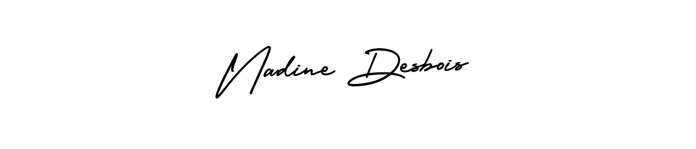 Nadine Desbois stylish signature style. Best Handwritten Sign (AmerikaSignatureDemo-Regular) for my name. Handwritten Signature Collection Ideas for my name Nadine Desbois. Nadine Desbois signature style 3 images and pictures png