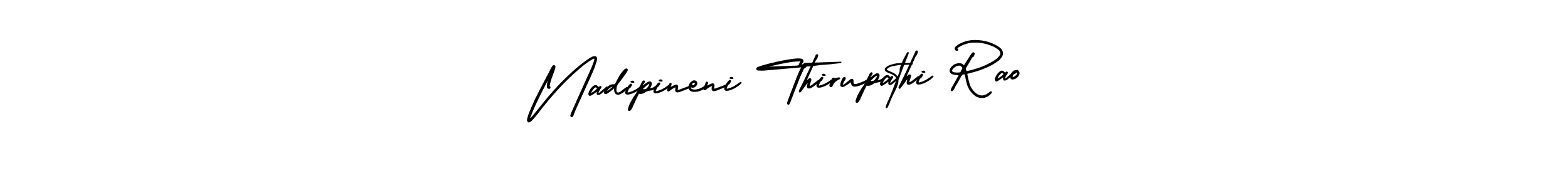 Similarly AmerikaSignatureDemo-Regular is the best handwritten signature design. Signature creator online .You can use it as an online autograph creator for name Nadipineni Thirupathi Rao. Nadipineni Thirupathi Rao signature style 3 images and pictures png
