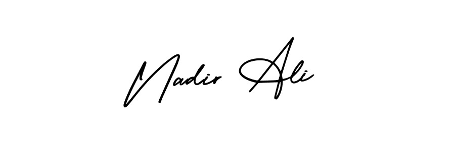Make a beautiful signature design for name Nadir Ali. Use this online signature maker to create a handwritten signature for free. Nadir Ali signature style 3 images and pictures png