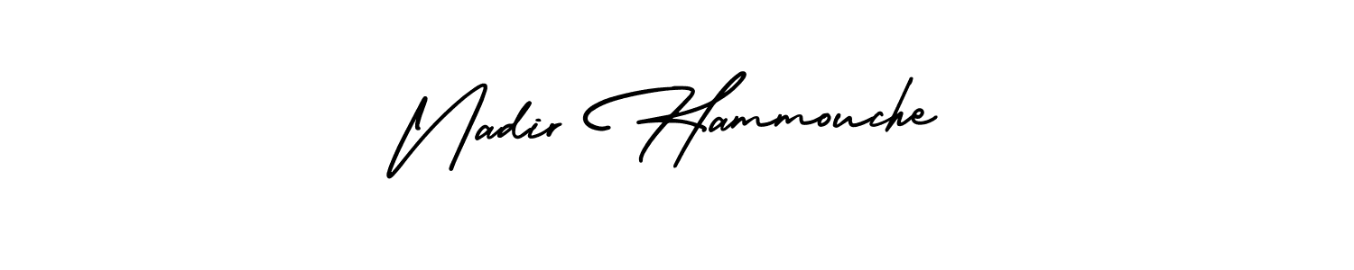 Make a beautiful signature design for name Nadir Hammouche. Use this online signature maker to create a handwritten signature for free. Nadir Hammouche signature style 3 images and pictures png