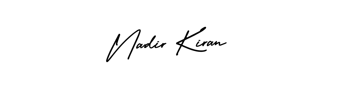 Design your own signature with our free online signature maker. With this signature software, you can create a handwritten (AmerikaSignatureDemo-Regular) signature for name Nadir Kiran. Nadir Kiran signature style 3 images and pictures png