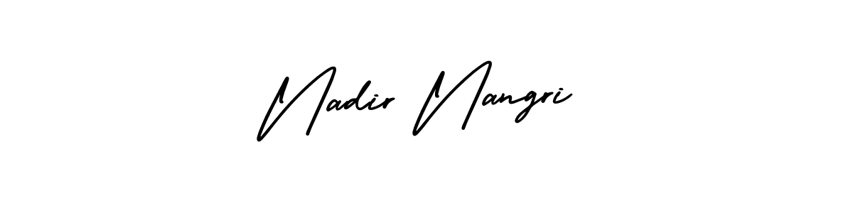 AmerikaSignatureDemo-Regular is a professional signature style that is perfect for those who want to add a touch of class to their signature. It is also a great choice for those who want to make their signature more unique. Get Nadir Nangri name to fancy signature for free. Nadir Nangri signature style 3 images and pictures png