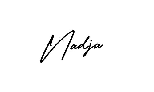 It looks lik you need a new signature style for name Nadja. Design unique handwritten (AmerikaSignatureDemo-Regular) signature with our free signature maker in just a few clicks. Nadja signature style 3 images and pictures png