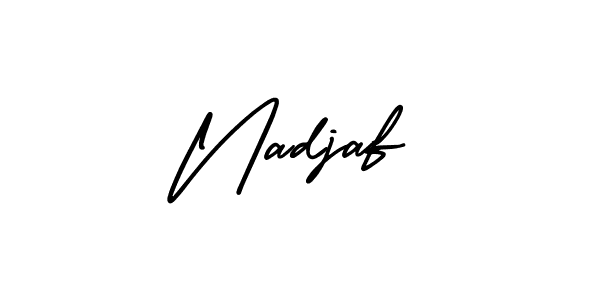 Check out images of Autograph of Nadjaf name. Actor Nadjaf Signature Style. AmerikaSignatureDemo-Regular is a professional sign style online. Nadjaf signature style 3 images and pictures png